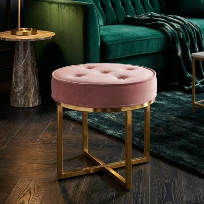 Velvet Ottoman