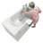 Ella Elite 30"x52" Acrylic Soaking Walk-In-Bathtub, Right Inward Swing Door, Heated Seat, 5 Piece Fast Fill Faucet, 2" Dual Drain-106437655