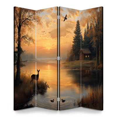 Cloison pliante 4 panneaux paravent Royal Animal
