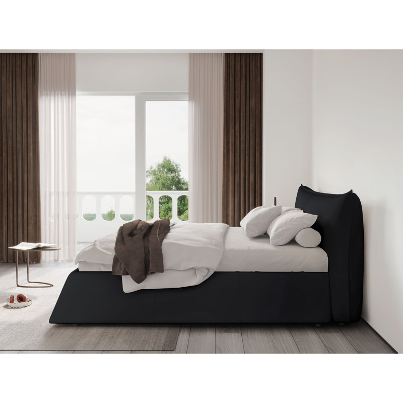 Lit-bateau tapissier Mahib, Noir
