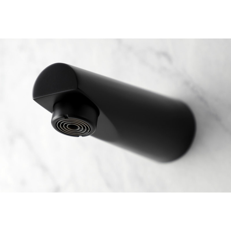 Kingston Brass Shower Scape 5-7/8 Inch Non-Diverter Tub Spout, Matte Black