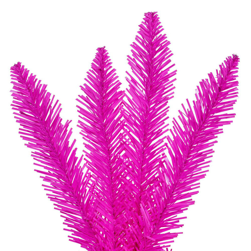 The Holiday Aisle® 9' x 14" Hot Pink Artificial UnLit Garland with 270 Realistic PVC Tips.