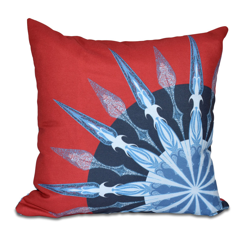 Housse de coussin carrée/insert, H 18 po x l 18 po, Rouge