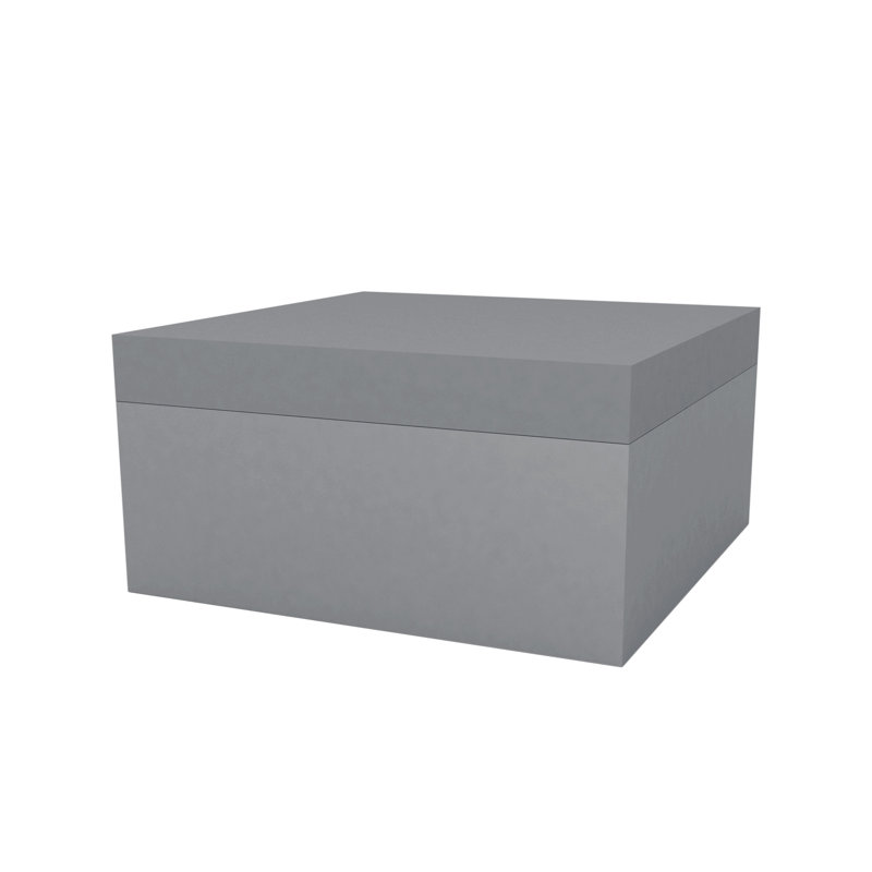 Jut Outdoor Ottoman with Cushion, Steel