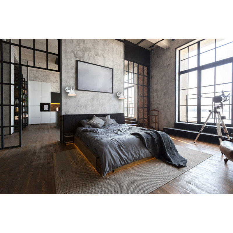 Applique murale en fer Bethune, Chrome