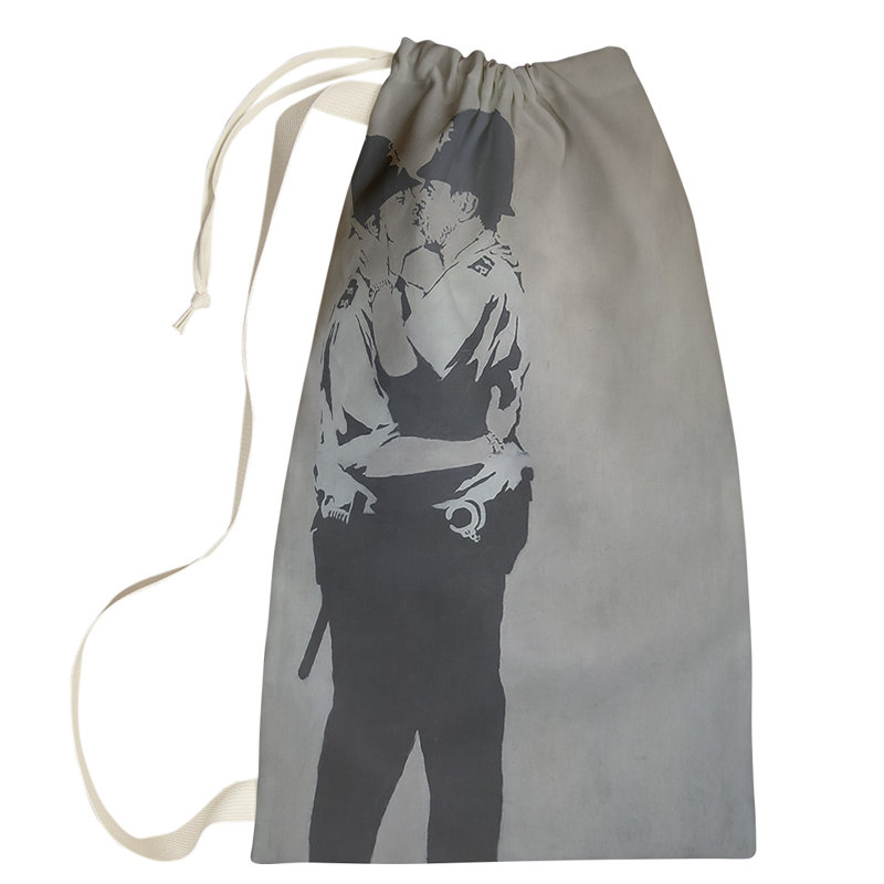 Fabric Laundry Bag with Handles, Large (36" H x 28" W x 1" D)