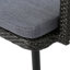 Ensemble de 2 sièges de patio - PE gris, structure en fer, chaise à eau de deux entrées et fer, avec housse de revêtement imperméable