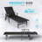 Outdoor Patio Adjustale Chaise Lounge Chair With Wheels And Armrests-783851872