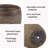 Round Brown Braided Striped Handmade Pot Planter
