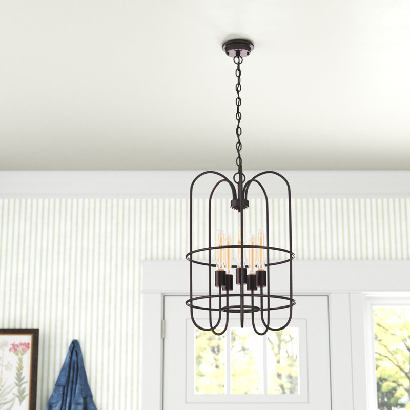 Lustre géométrique à 5 lumières Hinckley