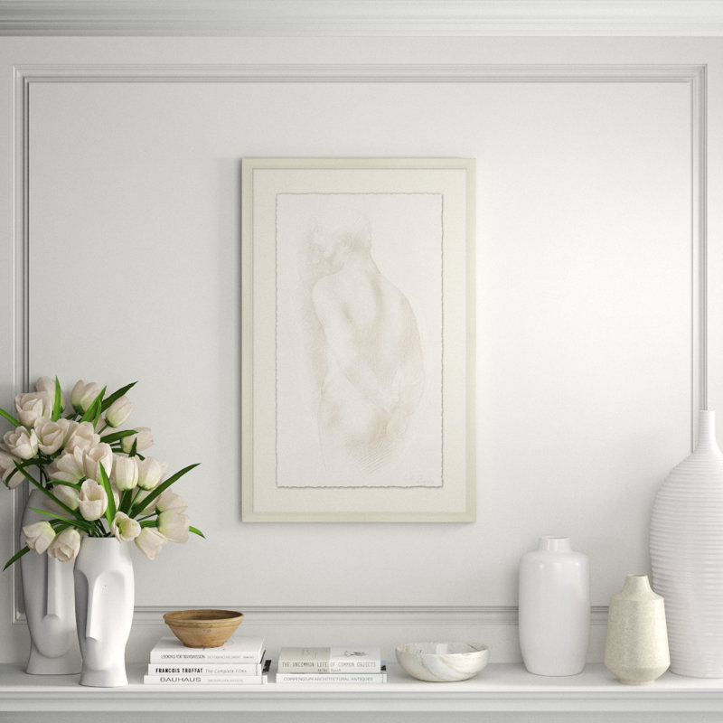 Male Nude 4' Framed Print on Glass
