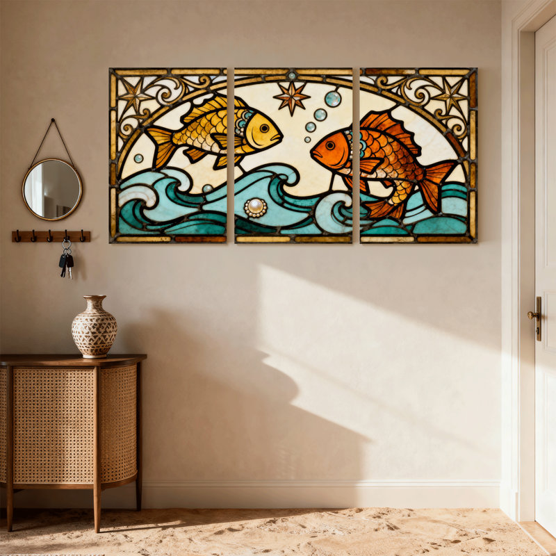 Ensemble de 3 impressions sur toile fantaisistes et sci-fi, H 18 po x l 36 po