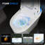 Toilettes intelligentes modernes sans réservoir avec bidet intégré et chasse d'eau sans contact-135955783