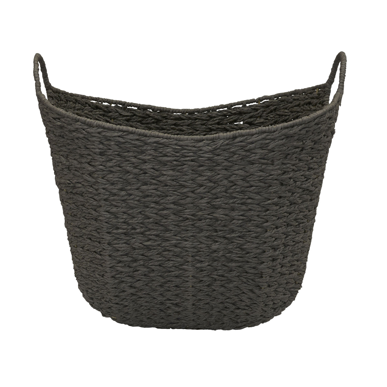 Household Essentials Handwoven Jute Storage Bin, Gray