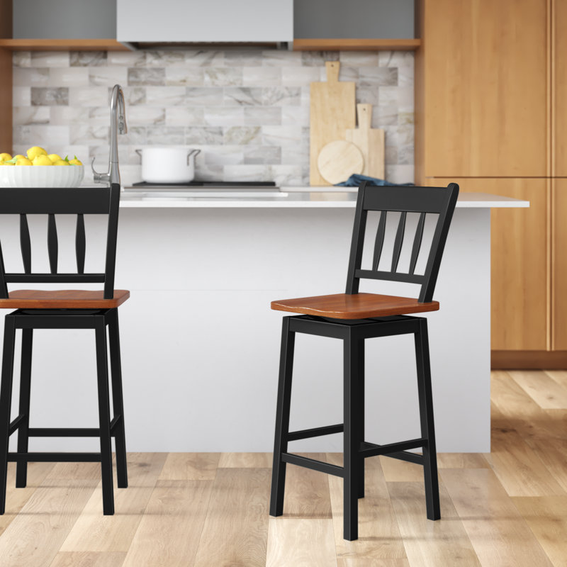 Tabouret de bar 24,5 po Otis, Noir, 2