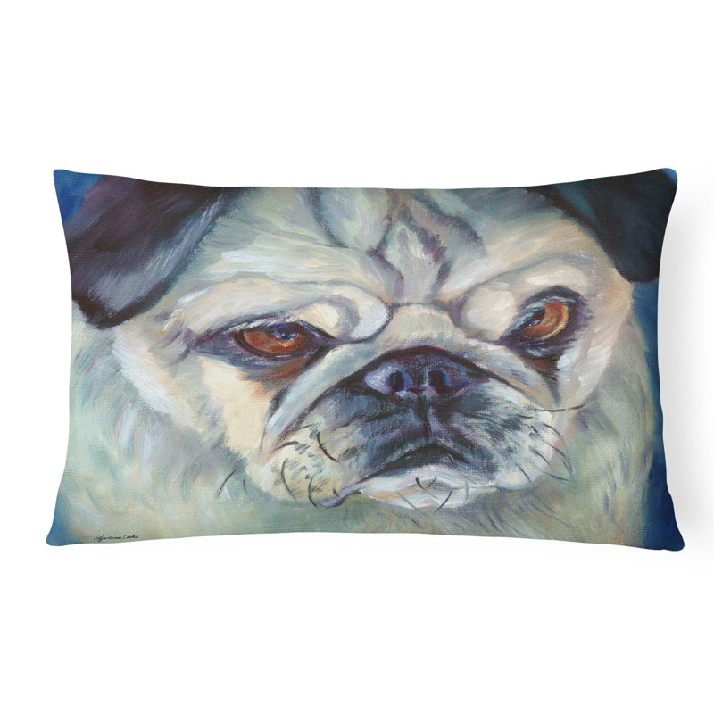  Coussin décoratif intérieur / extérieur Pug in Thought