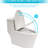 Ceramic Toilet With Dual Flush Function And Tranquil Seat One Powerful Silent Lid