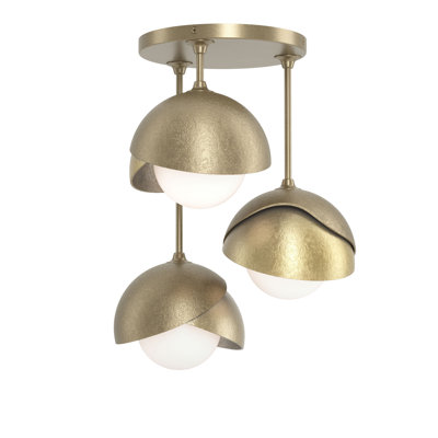 Brooklyn 3 - Light Double Shade Semi Flush Mount