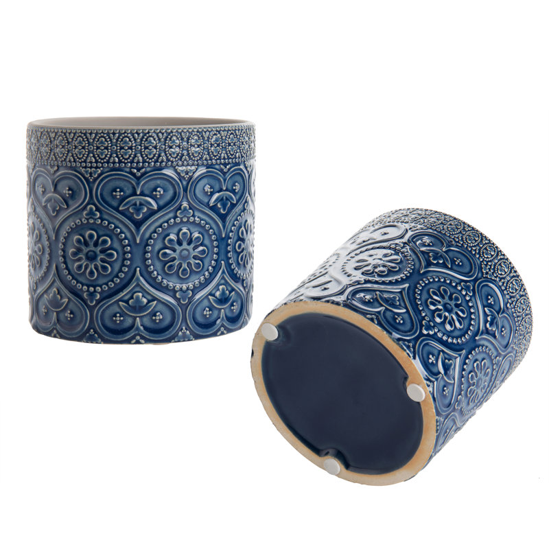 10.2 cm Blue Ceramic Pot Planter