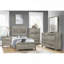 Mobilier de chambre à coucher de style rustique transitionnel avec finition grise vieillie et tiroirs