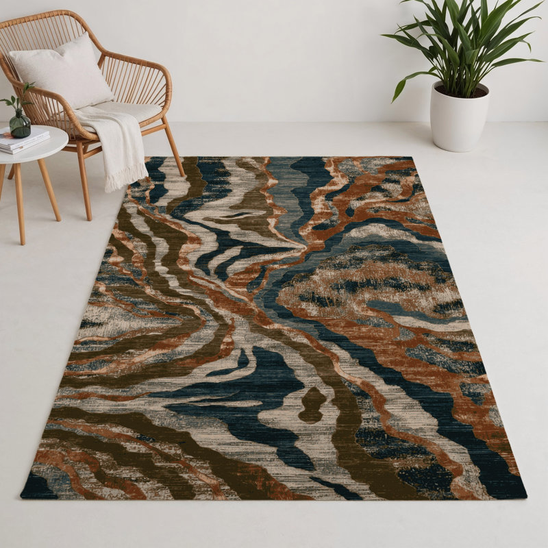 Tapis d'intérieur et d'extérieur brun Nature, Rectangulaire 3 pi x 5 pi