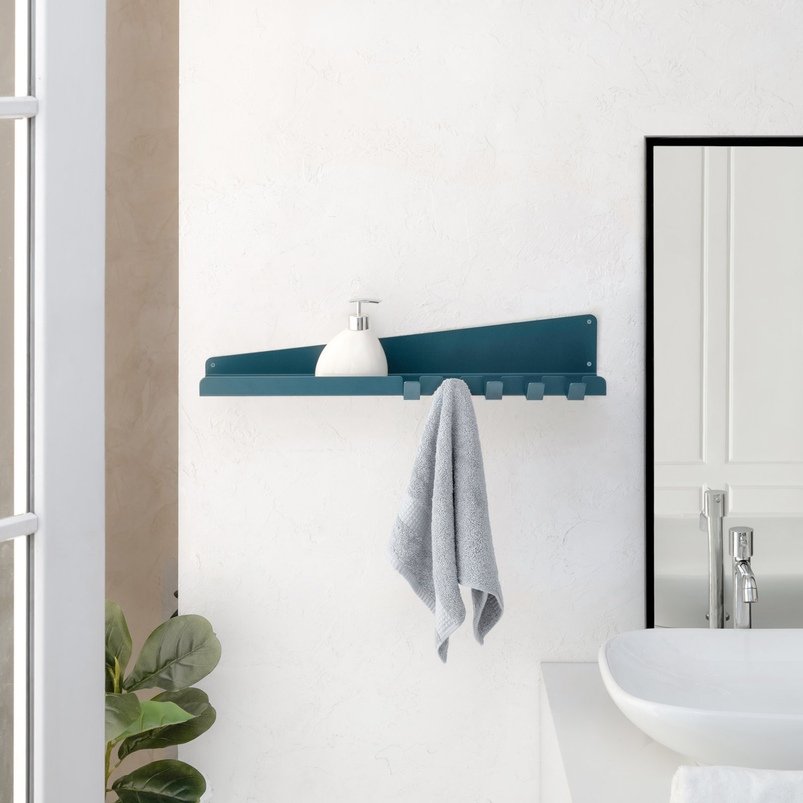 Ackworth Iron Wall Mounted Hook, Blue