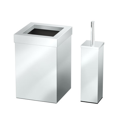 Ensemble de porte-brosse carré pour poubelle / toilette