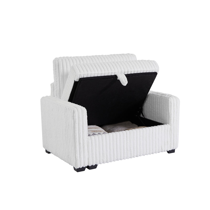 Canapé rembourré Living Room avec surface en tissu / canapé Chesterfield en tissu capitonné, grand - blanc
