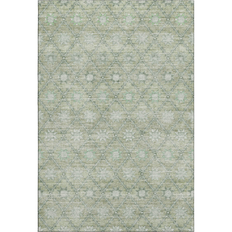 Premium Machine Washable Grilli AMF1858 Lattice Rug, Rectangle 10' x 14'