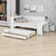 Lit de jour double avec tablettes de rangement, tiroirs, lit gigogne, station de charge, lumière DEL, bureau et armoire-1134053584