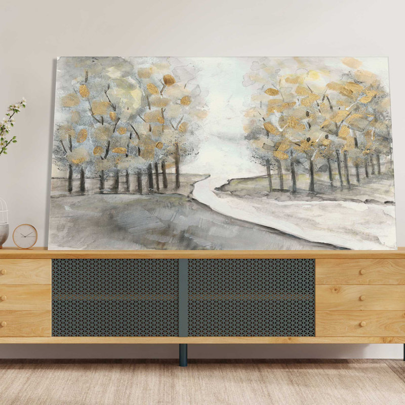 Golden Grove par Susan Jill - Peinture, L 30 po x H 18 po, Toile tendue