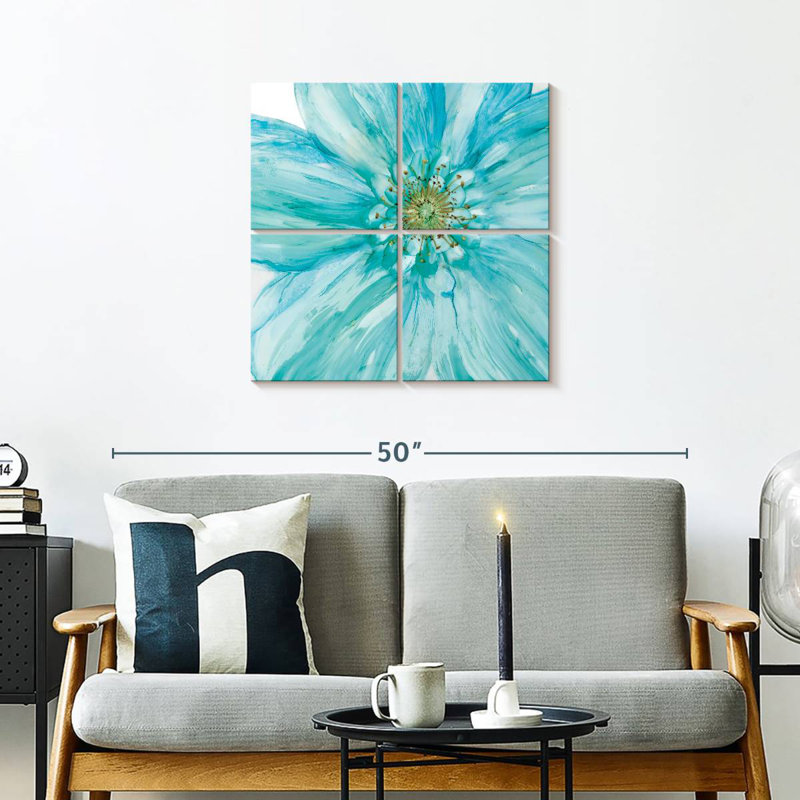 Bleu audacieux II, H 26 po x l 26 po