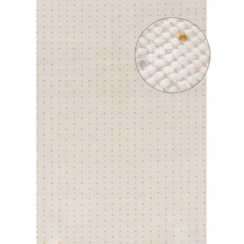 Carmel Modern Dots Cream/Gold Area Rug, Rectangle 160 x 230 cm