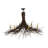 Rustic Lodge 6 - Light Dimmable Chandelier