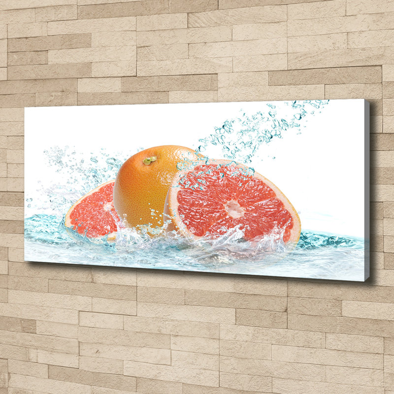 Grapefruit - No Frame Print, 50cm H x 125cm W x 2cm D, Canvas