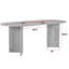 Table de salle à manger ovale - l 79 po x H 30 po x P 35 po - noyer / chêne / pin atlantique-1518555950