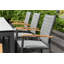 LifestyleGarden Maui 2pc Outdoor Patio FSC Teak and Aluminum Stackable Dining Chairs