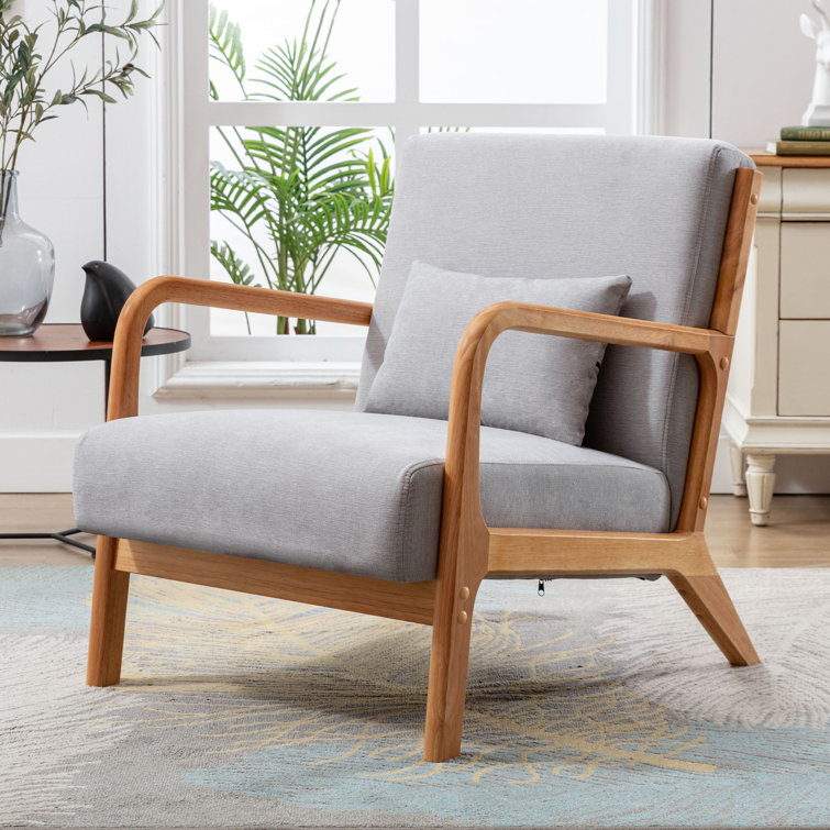 Gegam Modern Accent Chair With Solid Wood Frame