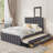 3 Drawers Upholstered Bed With Trundle-1031683955-1031683953