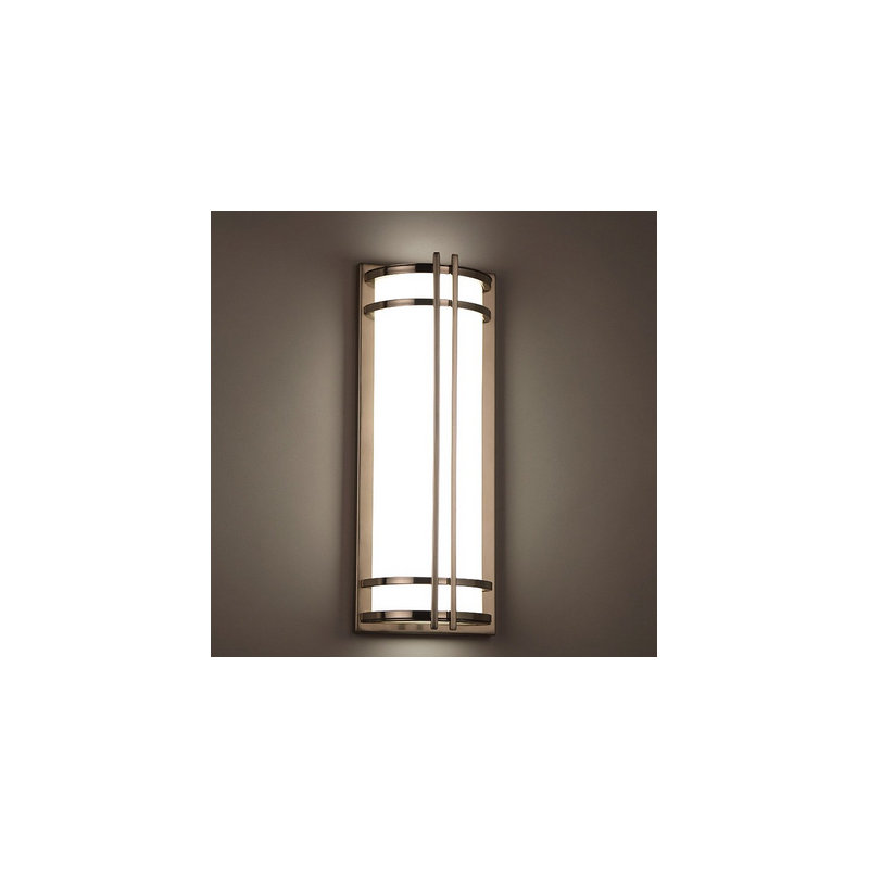 Skyscraper Outdoor Flush Mount, 3000K, Bronze, 18" H x  7" W x 3.5" D