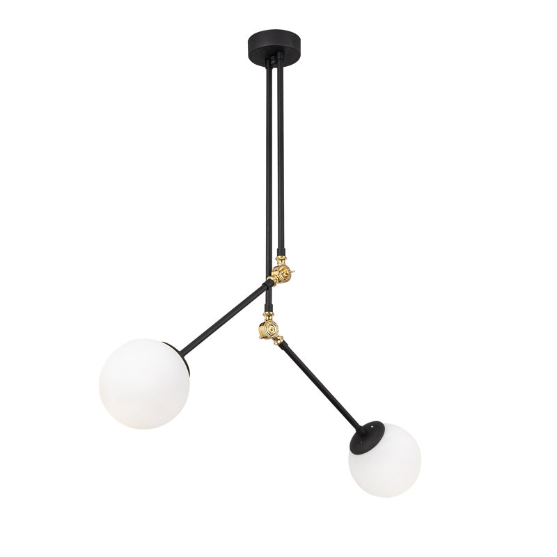 Luminaire suspendu moderne sphère 2 lumières Cobblefield