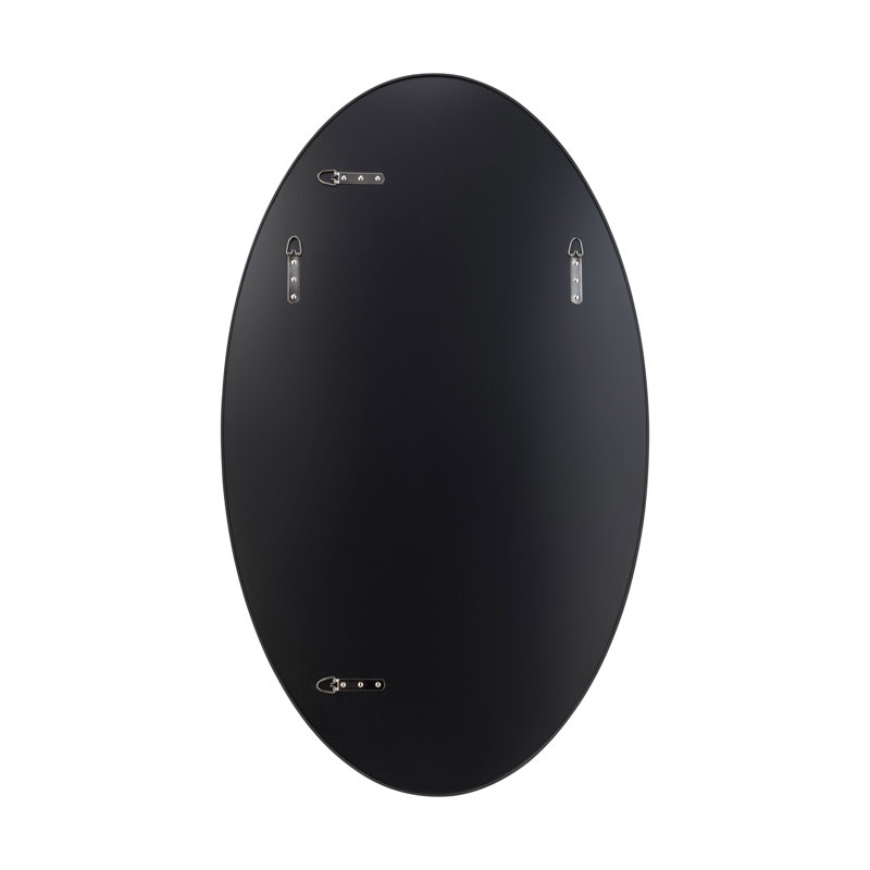 Tablet Oval Wall Mirror, 24"W x 40"H, Black