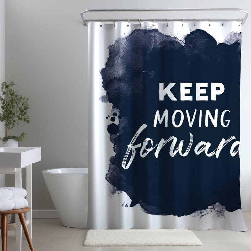 Shower Curtain QU14 – Polyester Shower Curtain, Dye Sublimation Print, 71" W × 74" L