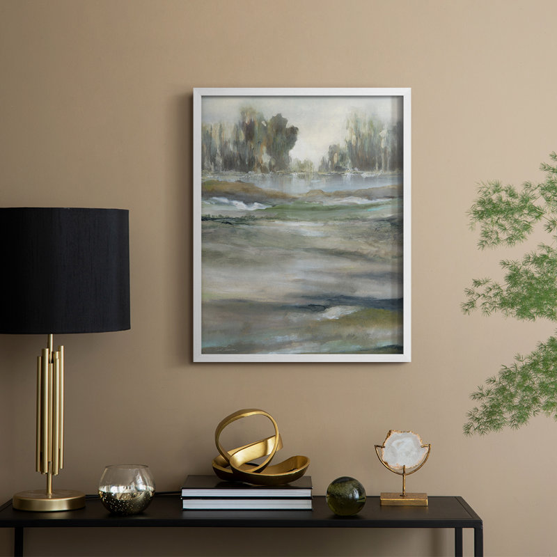 Lake Solitude, reproduction encadrée - bois massif, H 21 po x l 17 po, Blanc