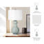 Lampe de table en grès et céramique Chinyere avec détails métalliques et abat-jour en tissu-91956358