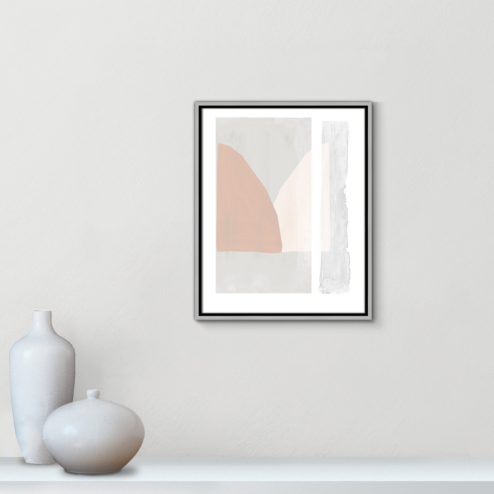Soft and Light - Painting Print, Silver Framed Canvas, 21.5" H x 17.5" W x 2" D