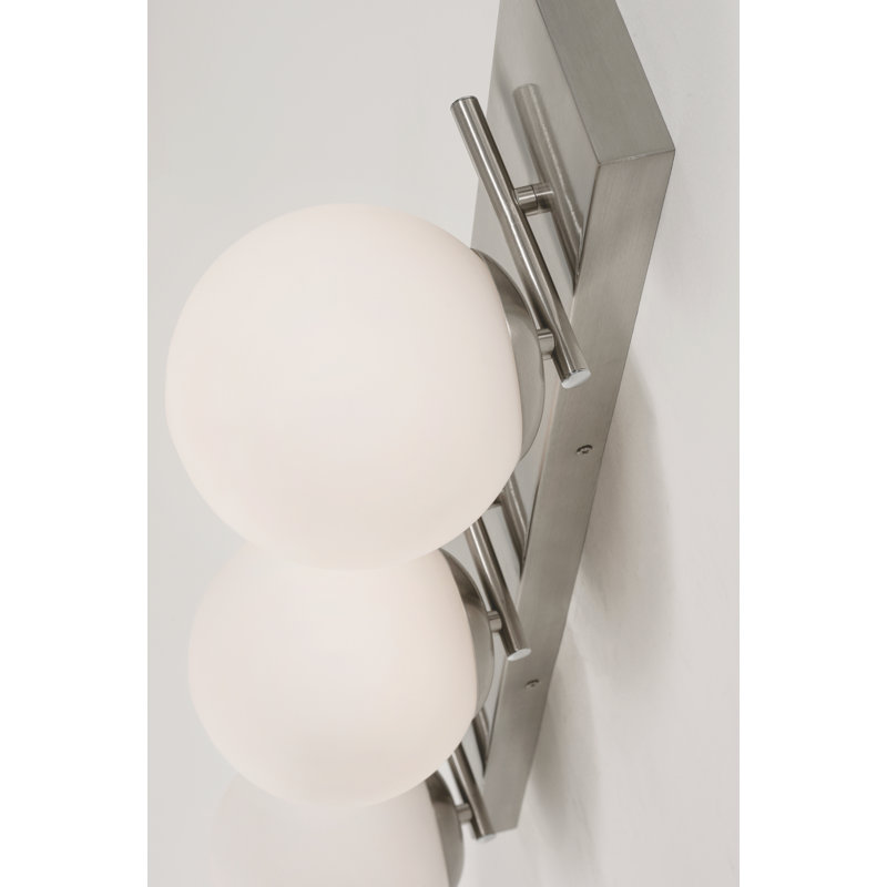 4 - Light Dimmable LED Vanity Light, Satin Nickel