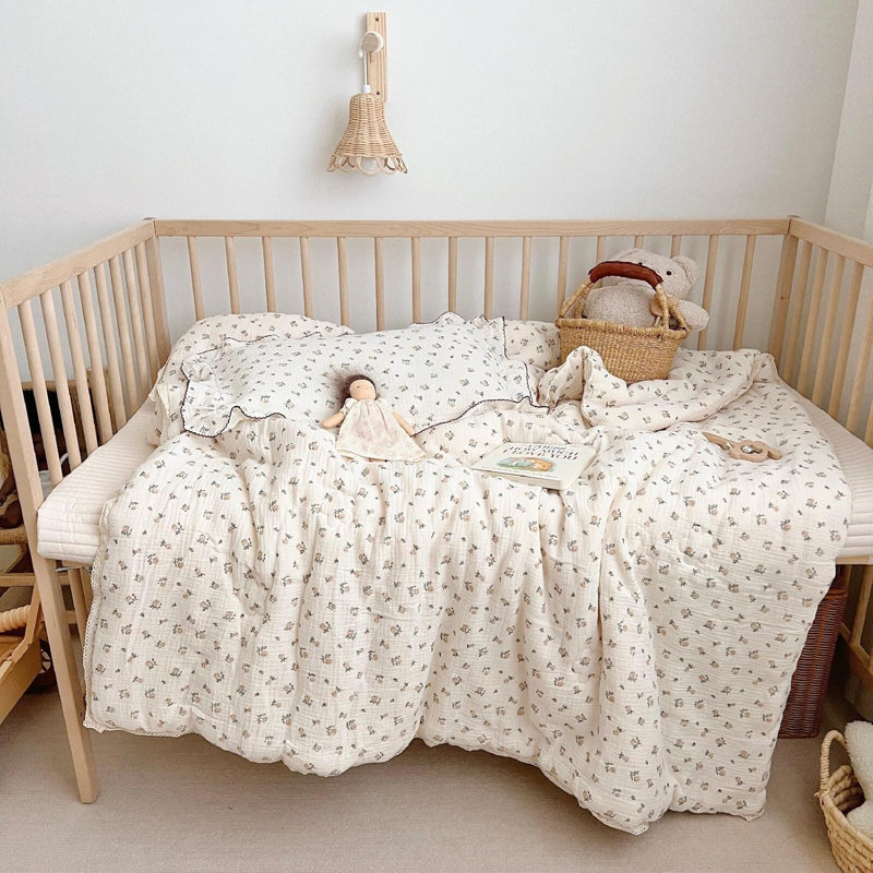 Cute Pattern 2-Layer Muslin Cotton Quilt/Blanket