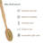 Natural Wooden Body Brush with Long Handle - Bath Back Scrubber