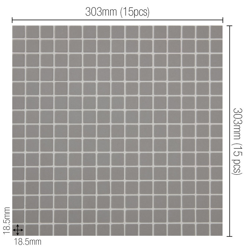 Polycon Mosaic Sheet, Dark Gray